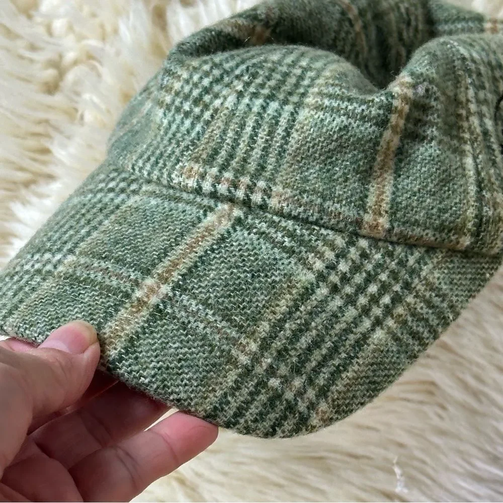 Alternative apparel green plaid wool women’s hat